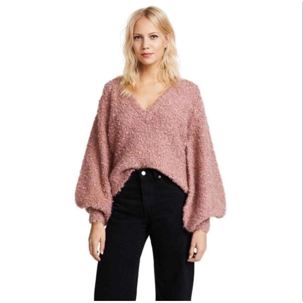 Cozy Pink V-Neck Sweater
